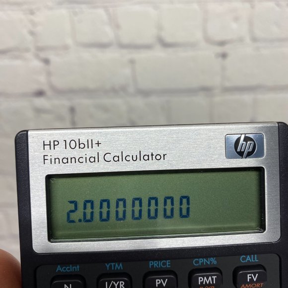 Financial Calculator Handheld HP 10bII Hewlett Packard Tested Works w/ Batteries - Picture 4 of 9
